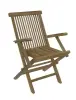 Product image 1 of the product “Folding Chair with Armrest, 89 cm Height | Teak Wood, Natural Finish ”